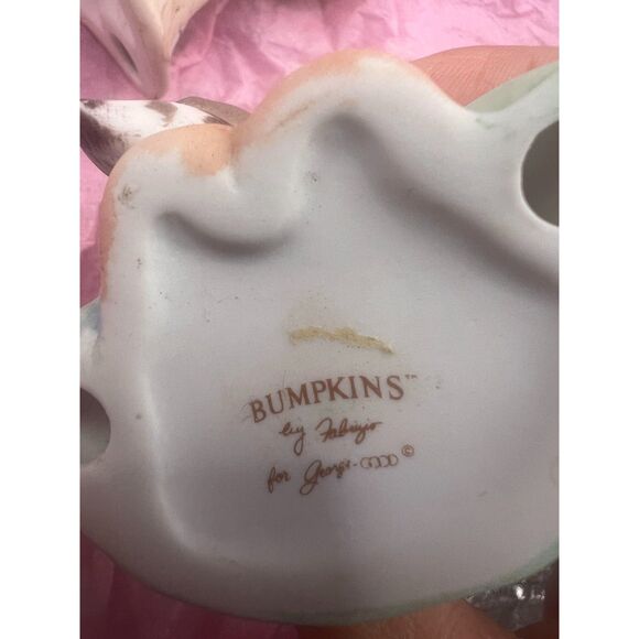 VINTAGE Lots of 2 BUMPKINS CERAMIC/PORCELAIN FIGURINES BY FABRIZIO FOR GEORGE - Picture 4 of 4